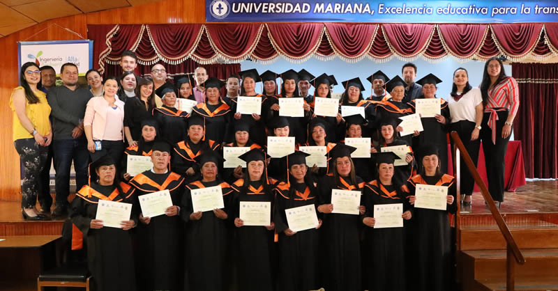UNIVERSIDAD MARIANA Y EMAS CERTIFICARON 29 RECUPERADORES DE OFICIO
