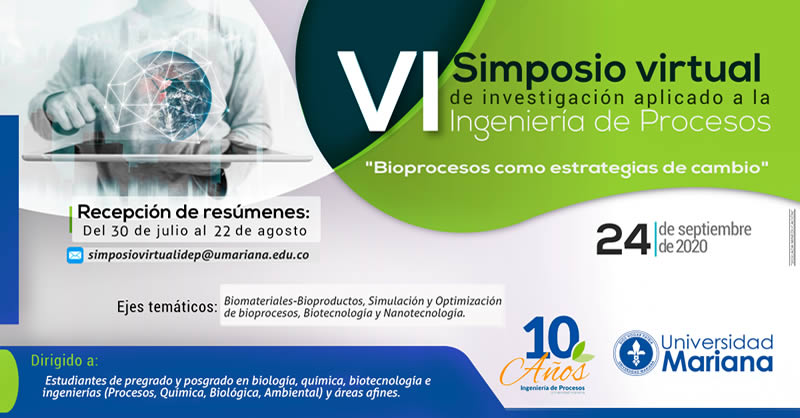 VI Simposio Virtual de Investigación aplicado a la Ingeniería de Procesos