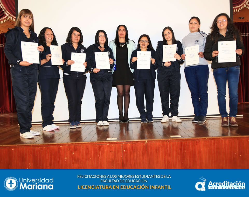 RECONOCIMIENTO ACADÉMICO A ESTUDIANTES DESTACADOS DE LA UNIVERSIDAD MARIANA