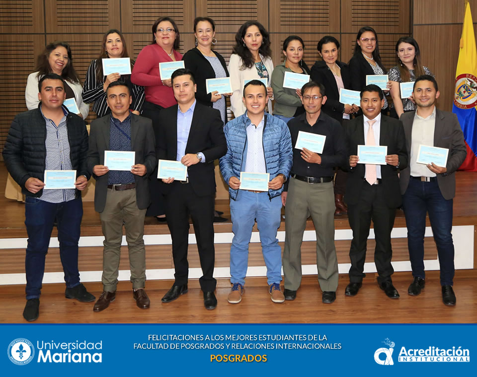 RECONOCIMIENTO ACADÉMICO A ESTUDIANTES DESTACADOS DE LA UNIVERSIDAD MARIANA