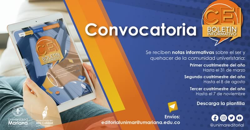 ABIERTA CONVOCATORIA PARA PUBLICACIÓN DE NOTAS EN BOLETÍN INFORMATIVO CEI