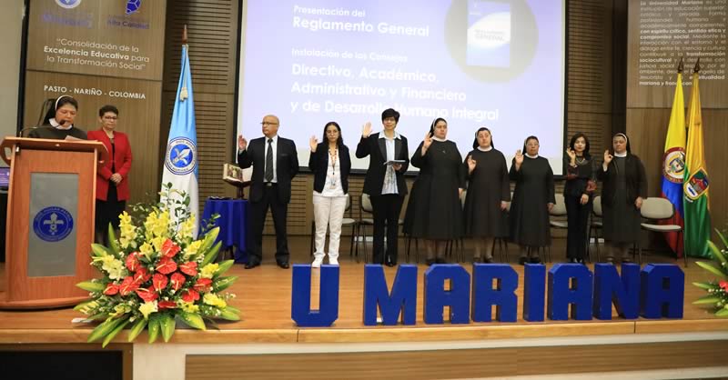 SE PRESENTÓ EL REGLAMENTO GENERAL DE LA UNIVERSIDAD MARIANA E INSTALÓ LOS CONSEJOS DIRECTIVO, ACADÉMICO, ADMINISTRATIVO Y FINANCIERO Y DE DESARROLLO HUMANO INTEGRAL.