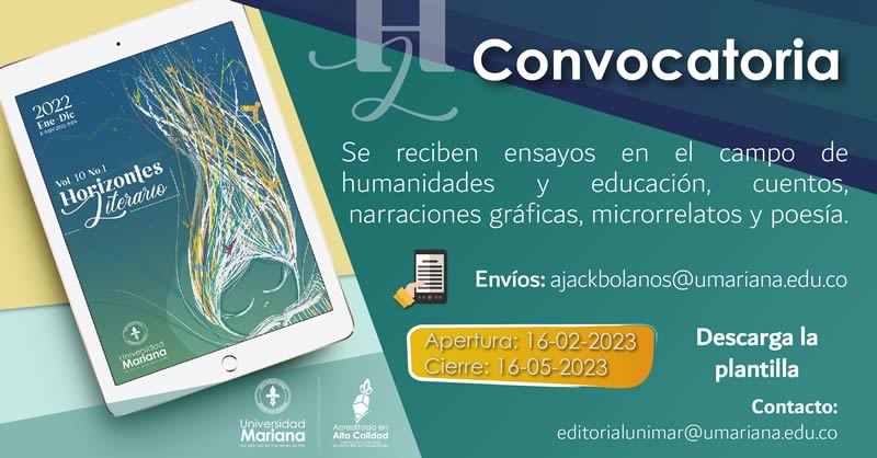 ABIERTA CONVOCATORIA PARA PUBLICACIÓN EN LA REVISTA HORIZONTES LITERARIO