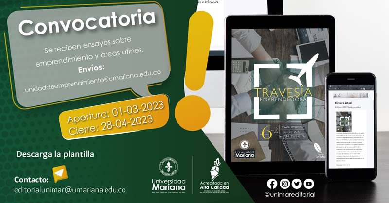 ABIERTA LA CONVOCATORIA DE LA REVISTA TRAVESÍA EMPRENDEDORA