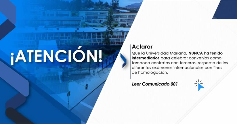 Universidad Mariana - Inscripciones abiertas