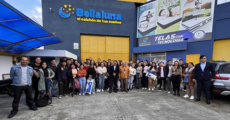 ESTUDIANTES DEL PROGRAMA DE ADMINISTRACIÓN DE NEGOCIOS INTERNACIONALES PARTICIPARON EN MISIÓN ACADÉMICA EN LA EMPRESA COLCHONES BELLA LUNA