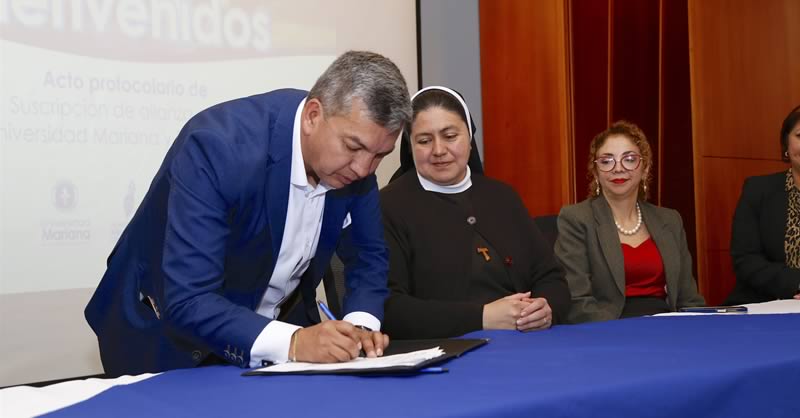 UNIVERSIDAD MARIANA Y RAMA JUDICIAL DE NARIÑO FIRMAN CONVENIO PARA IMPULSAR LA FORMACIÓN ACADÉMICA Y PROFESIONAL DE FUNCIONARIOS Y FAMILIARES