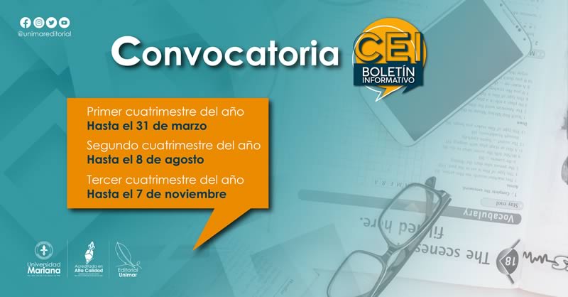 CONVOCATORIA PARA LA PUBLICACIÓN DE NOTAS EN EL BOLETÍN INFORMATIVO CEI 2024