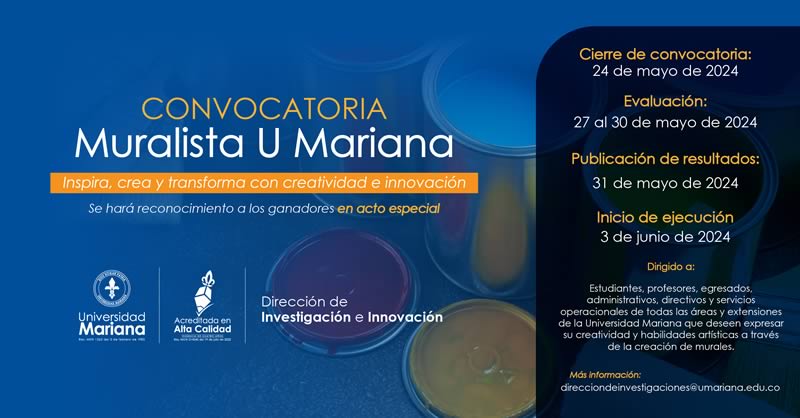 CONVOCATORIA MURALISTA UMARIANA: INSPIRA, CREA Y TRANSFORMA CON CREATIVIDAD E INNOVACIÓN