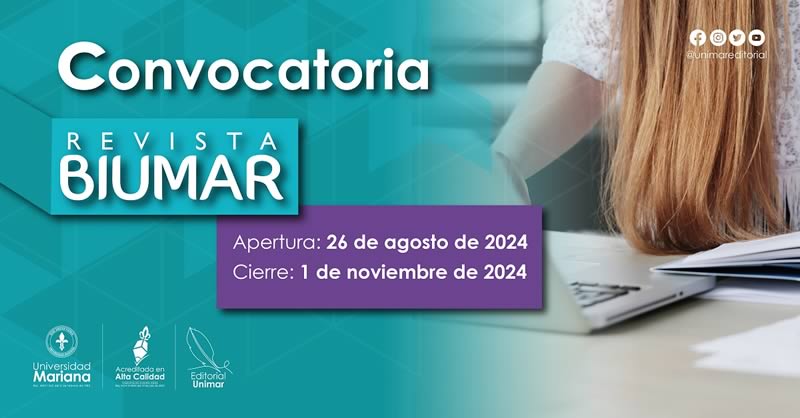 ABIERTA LA CONVOCATORIA PARA POSTULACIÓN DE ARTÍCULOS EN LA REVISTA BIUMAR