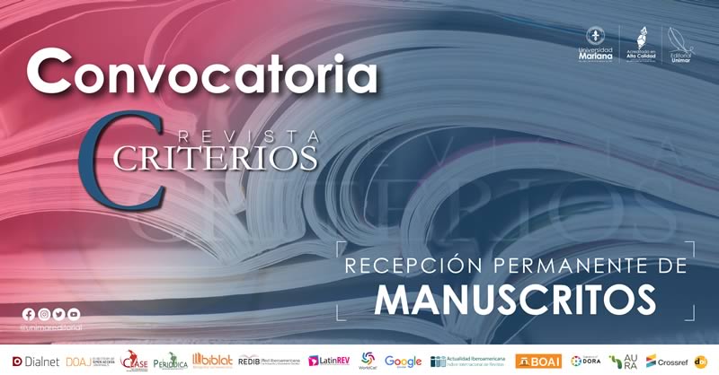 RECEPCIÓN PERMANENTE DE MANUSCRITOS: REVISTA CRITERIOS