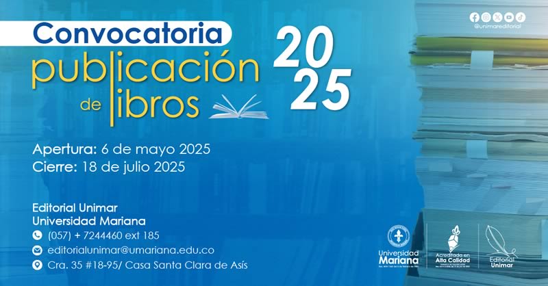 CONVOCATORIA PARA PUBLICACIÓN DE LIBROS 2025
