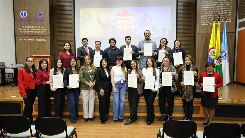 Aprender a recordar para no repetir: Universidad Mariana certifica a participantes del Diplomado Memoria y Verdad