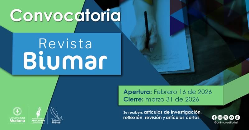 REVISTA BIUMAR ABRE CONVOCATORIA PARA PUBLICACIÓN DE ARTÍCULOS EN 2026