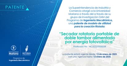 Noticia: Otorgan patente por secador rotatorio portable que optimiza el secado de café con energía fotovoltaica