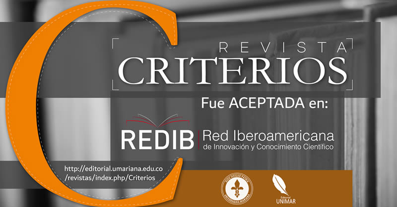 REVISTA CRITERIOS ACEPTADA EN LA RED IBEROAMERICANA DE INNOVACIÓN Y CONOCIMIENTO CIENTÍFICO REDIB